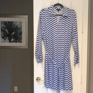 Preloved Chevron Blue Dress